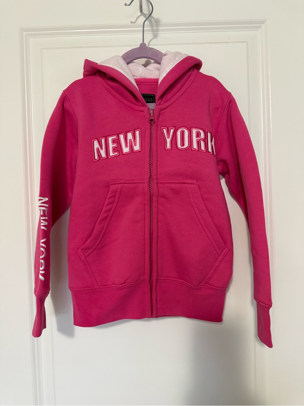 Moda NEW YORK Bright Pink Zip-Up Hoodie